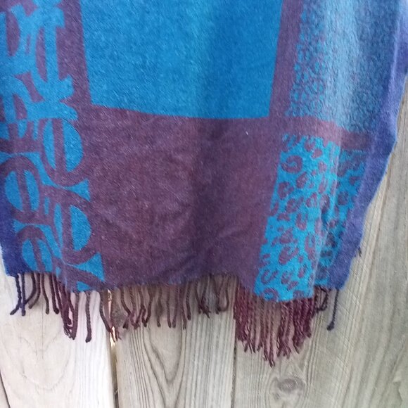 Louis Quatorze Scarf Fringe Edge Monograms Multicolor Size 24" x 72" - Picture 4 of 6